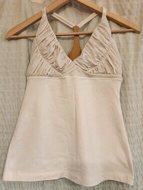 Lululemin Pure Balance Tank- Sz 6 - White - EUC
